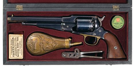 Custom Cased Remington New Model Army Percussion Revolver With Accessories