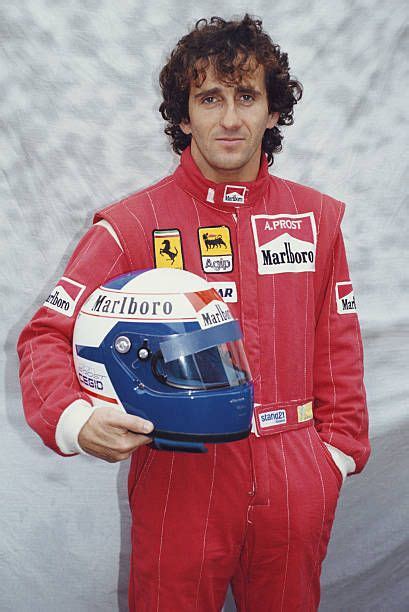Alain was a busy little boy with a boundless energy that more than made up for any shortcomings he might have in terms of physical height. Portrait of Alain Prost of France driver of the Scuderia Ferrari SpA Ferrari 641 Ferrari V12 ...