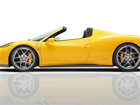 Side View Of A Yellow Ferrari 458 Wallpapers And Images Wallpapers