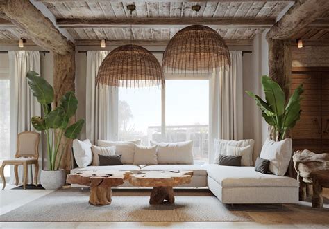 2 Homes In Mediterranean Rustic Chic Cozy Boho Living Room Coastal