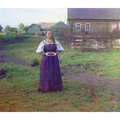 Russia Peasant C1909 Nrussian Girl With Strawberries Photograph By