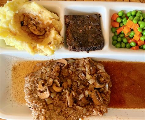 Check spelling or type a new query. Cook with Brooke - TV dinner salisbury steak - Farmhouse 1820