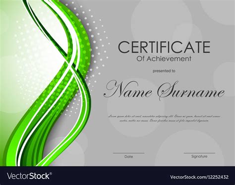 Certificate Of Achievement Template Royalty Free Vector