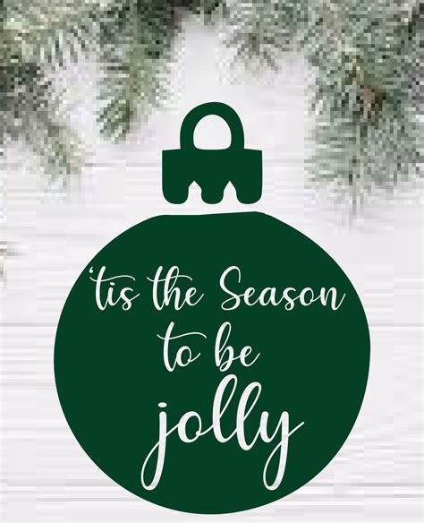 Tis The Season To Be Jolly Christmas Wall Decal Tis The Season To Be