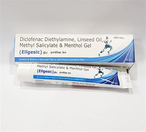 Ellgesic Diclofenac Diethylamine Linseed Oil Methyl Salicylate And