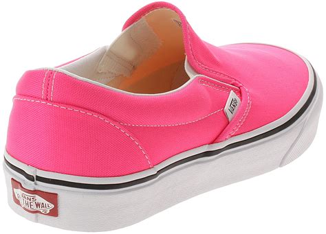 Shoes Vans Classic Slip On Neon Knockout Pink True White Snowboard