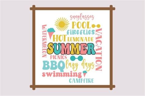 2 Summer Word Art Svg Designs And Graphics