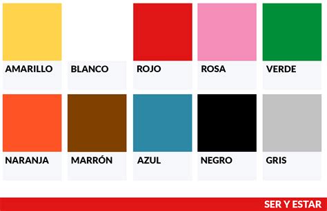 Los Colores Ser Y Estar Aprende Español Online