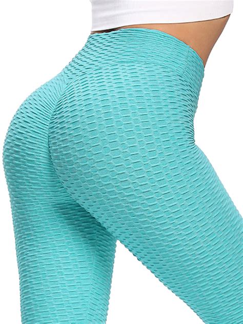 shcke women scrunch butt leggings booty lifting workout yoga pants anti cellulite textured