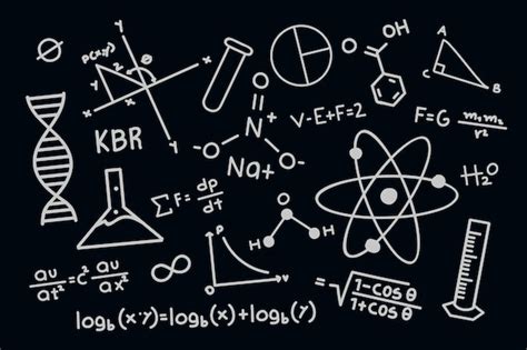 Premium Vector Hand Drawn Scientific Formulas On Chalkboard Wallpaper