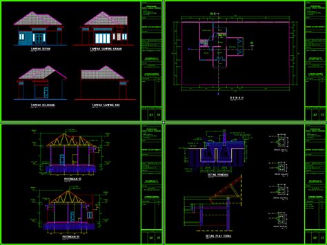 Gambar yang bisa digunakan untuk tukang/kontraktor dilapangan, dari awal pembangunan/pondasi samping bangunan selesai, yang kami sebut gambar kerja. 67 Gambar Desain Rumah Minimalis Autocad Paling Banyak di ...