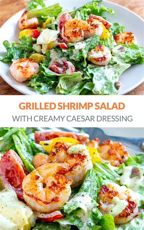 Simply serve a scoop of the salad over lettuce, pair with crackers, . Grilled Shrimp Caesar Salad (Gluten-Free, Low-Carb ...
