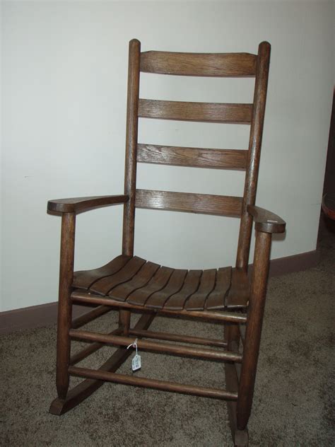 A previous owner replaced the cross support bar. Antique Slat Back Rocking Chair For Sale | Antiques.com ...
