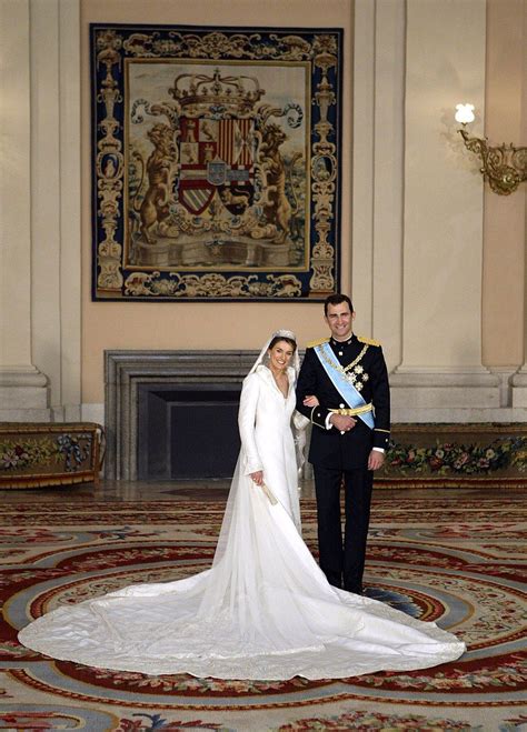 For Her Wedding To Prince Felipe In May 2004 Princess Letizia Of