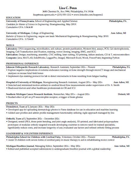 Make sure that your resume gives an honest and complete appraisal of your profile. Resume For Masters Application Sample
