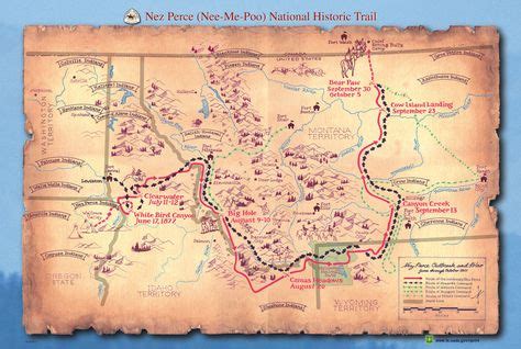 Nez Perce Trail Map Nez Perce Native American History Chief Joseph
