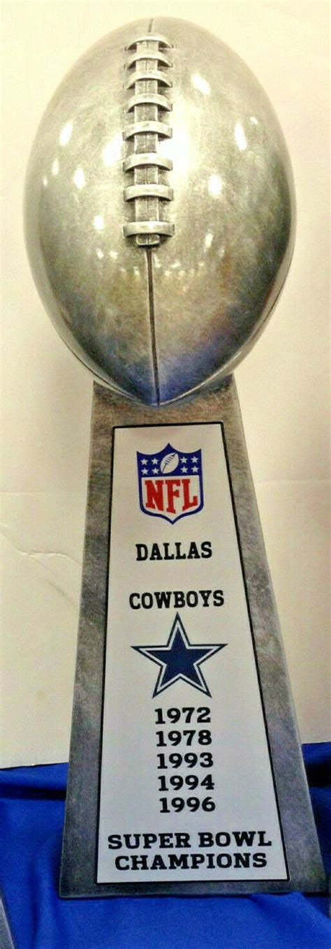 Vince Lombardi Super Bowl Trophy Dallas Cowboys 9″ And 13″ Sport Fantasic