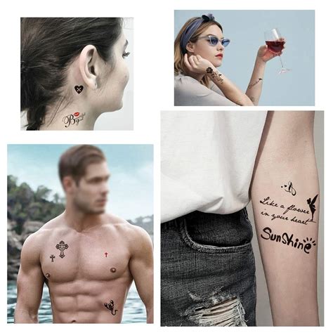 Konsait Temporary Tattoos For Adult Women Men Kids30 Sheets