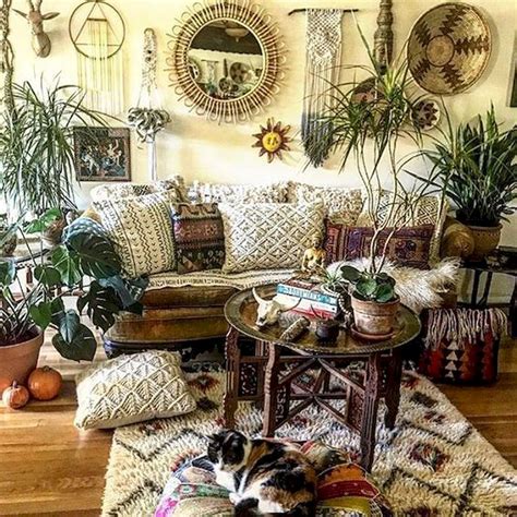 Beautiful Ways To Decorate Indoor Plant In Living Room Bohemian Room