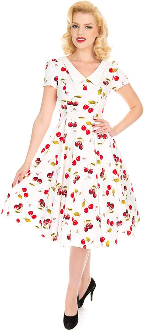 Hearts And Roses London Kleid Cherry On Top Swing Dress 5792 Amazonde Bekleidung
