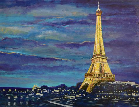 The Eiffel Tower Painting By Oxana Grachev Artmajeur