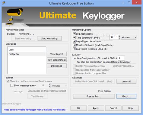 Not only that, this app has been proved to be great for the security of. Ultimate Keylogger Free Edition Download