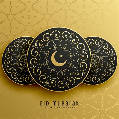 Eid Mubarak Greeting Card Design In Islamic Decoration Download Free