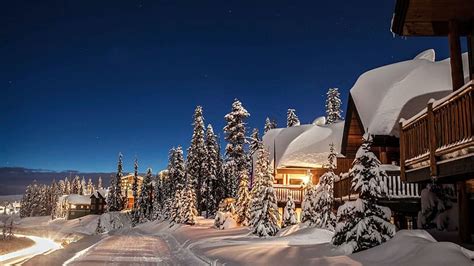 Kelowna British Columbia In Winter Landscape Trees Houses Snow Canada Hd Wallpaper Peakpx