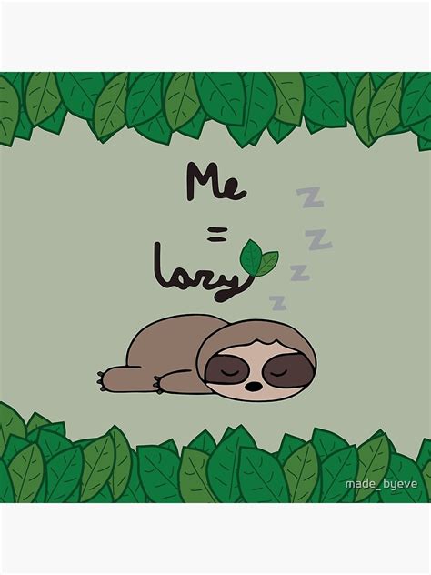 Sid The Sleeping Sloth Floor Pillow For Sale By Dirabor88 Redbubble