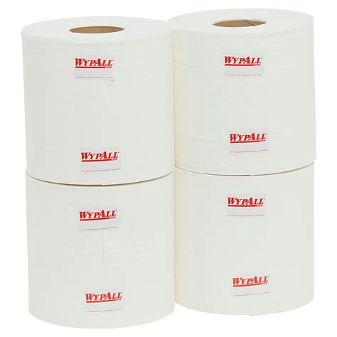 Wypall 94122 L10 Heavy Duty Perforated Centrefeed Wiper Roll 1 Ply White 300m Box Of 4 Rolls
