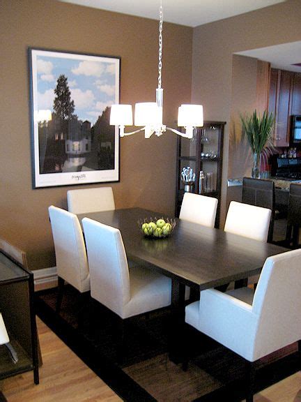 Parsons Chairs Taupe Dining Room With Taupe Walls Espresso Dining