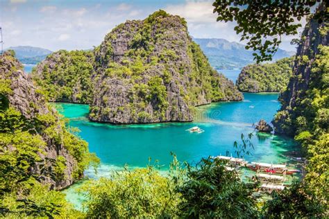 Blue Lagoon In Coron Palawan Philippines Stock Image Image Of