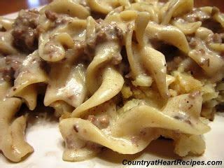 Thicken it up if necessary with whatever cooks thicken things with. Simple Stroganoff (uses ground beef, onion, garlic pwdr ...