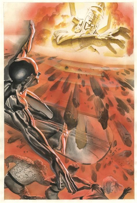 Marvels 3 Interior Art Silver Surfer Vs Galactus By Alex Ross Alex