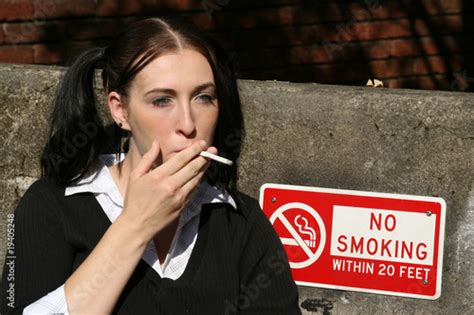 Schoolgirl Smoking Cigarette Buy This Stock Photo And Explore Similar