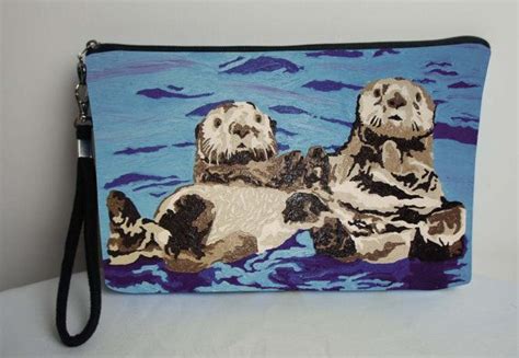 Sea Otter Pouch With Detachable Strap From My Original Etsy Pencil Bags Bags Soft Leather Tote