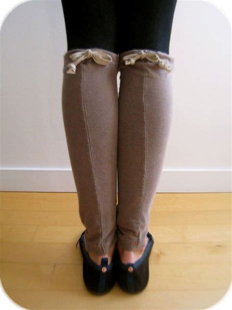 recycle old long sleeve shirts into leg warmers so cute under boots upcycle clothes