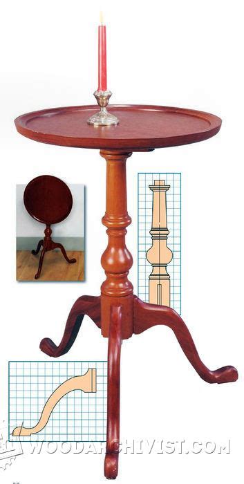 Queen Anne Candle Stand Table Plans Woodarchivist