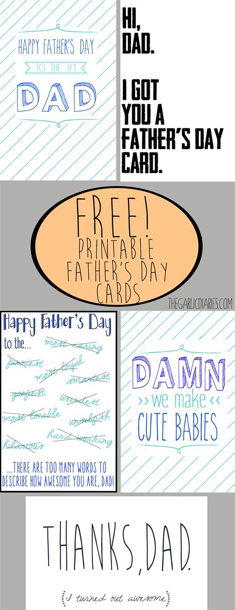 24 Free Printable Fathers Day Cards Kitty Baby Love Funny Fathers Day