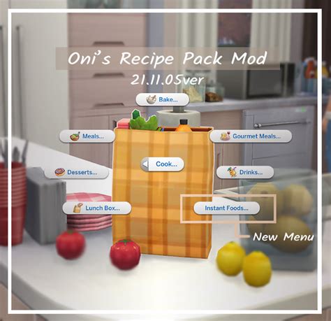 Simscolony Onis Recipe Packcustom Food Mod211105