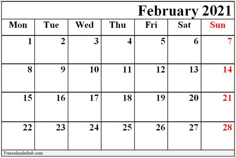 So we have specially created a printable cute june 2021 calendar with holidays and various types like blank, pdf, excel. Printable February 2021 Calendar