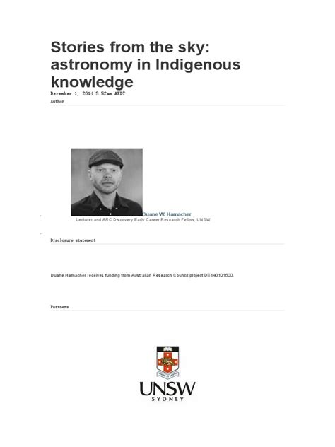 Stories From The Sky Astronomy In Indigenous Knowledge December 1