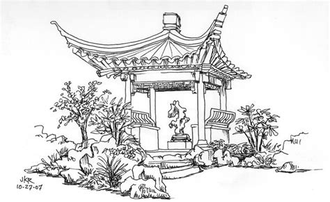 An image is chosen by the painter, who then begins painting with a. Jesse Richards - Illustration Portfolio: Japanese Pagoda ...