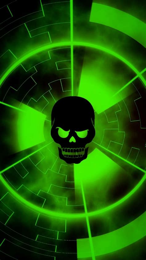 Green Punisher Skull Wallpaper