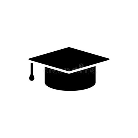 Education Icon Isolated On White Background Graduation Cap Simbol In