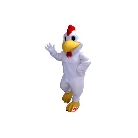 Purchase Chicken Mascot Rooster White Red And Yellow Giant In Mascot