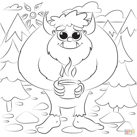 Bigfoot Coloring Page Free Printable Coloring Pages