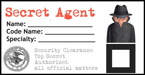 Secret Agent Badge Template Free Printable Printable Templates Free