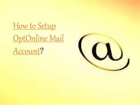How To Setup Optonline Mail Account