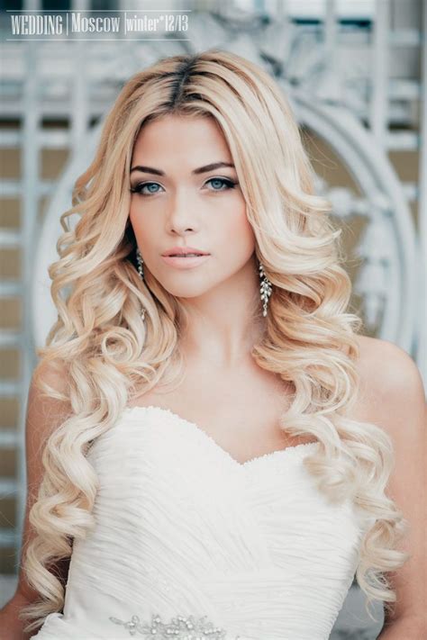 Glorious Wavy Wedding Day Blonde Long Hairstyles For Bride Hairstyles